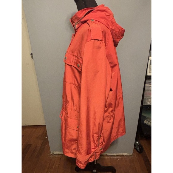 Michael Kors Women's Orange Silky Satin Light Utility Jacket Size 2X Preppy - Picture 12 of 13